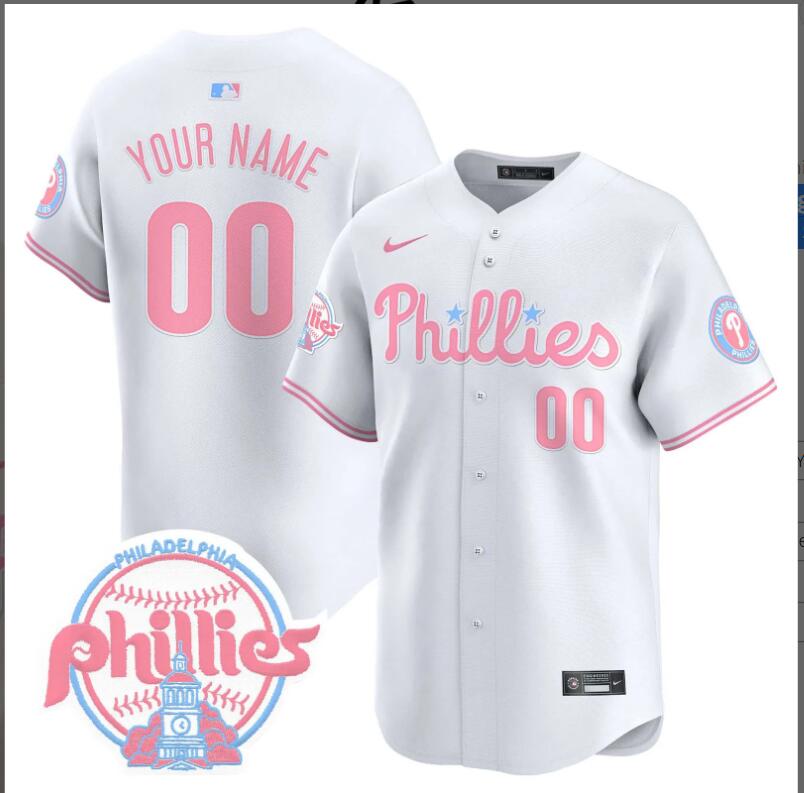 Men Philadelphia Phillies white Vapor Premier Limited Custom MLB Jersey